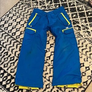 DC Kids Blue and Yellow Snow Pants